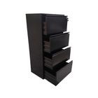 Archivero Lateral 4 Gavetas Negro