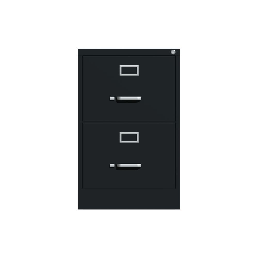 Archivero 2 Gavetas Oficio Acero Negro