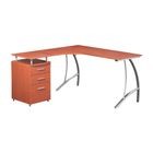 Escritorio Officemax en L Evans Melamina Maple