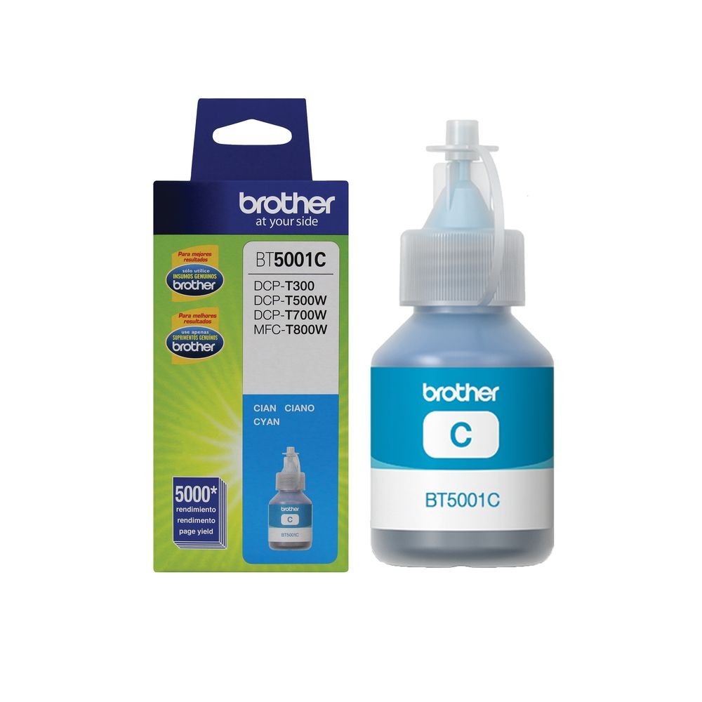 Botella Brother BT5001C Super alto rendimiento Tinta Cyan