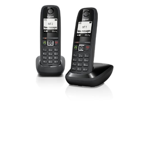 Telefono Gigaset Inalambrico AS405 Duo Negro