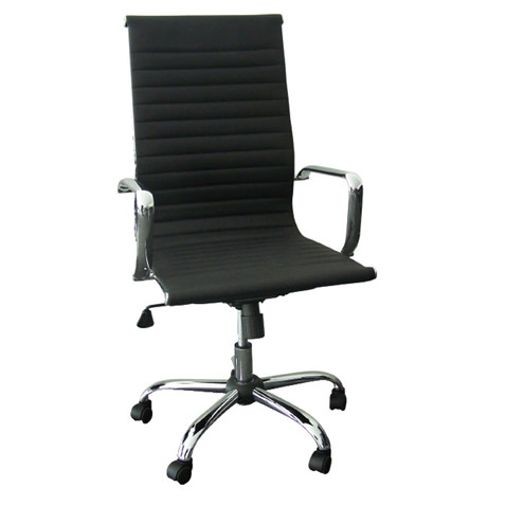 Silla Kab Ejecutiva Polipiel Respaldo Alto Negro