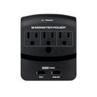 Conector de Pared Monster 3 entradas y 2 para cable USB