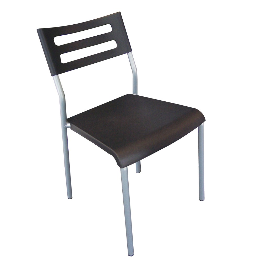 Silla Officemax Apilable Cairo de Plástico Negro