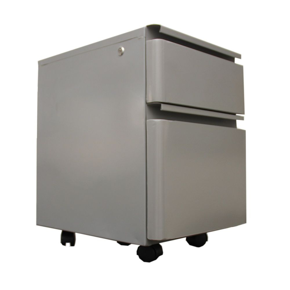 Archivero 2 Gavetas con Ruedas Gris