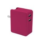 Adaptador Pared Doble Case Logic 2USB 2.1AMP UL Rosa