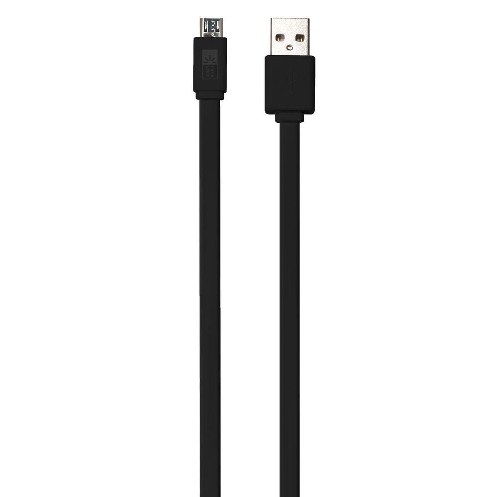 Cable Micro USB 3Ft Case Logic Flat Negro