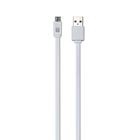 Cable Micro USB 3Ft Case Logic Flat Blanco