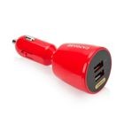Cargador Capdase Para Coche Doble Entrada USB Rojo