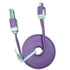 Cable Micro USB 3.2Ft Flat Morado