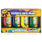 PINTURA PARA DEDOS 4 FRASCOS DE 147 ML C/U, COLORES SURTIDOS