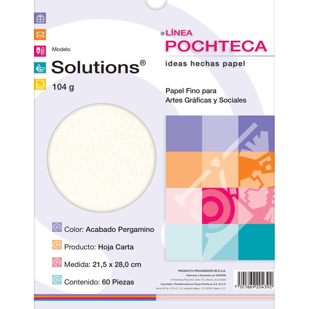 PAPEL SOLUTIONS TAMANO CARTA PERGAMIN0 60HJS 104GRS