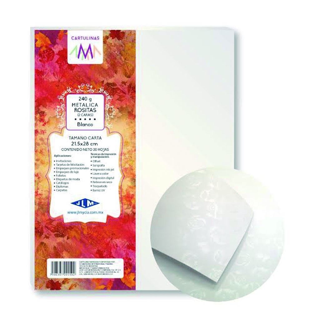 Cartulina Blanca 240grs Carta Rositas