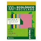 PAPEL RECICLA 100 COLOR AMARILLO PAQUETE CON 100H