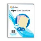 Papel Officemax Colores Pastel Carta 200 Hojas 75 Gr