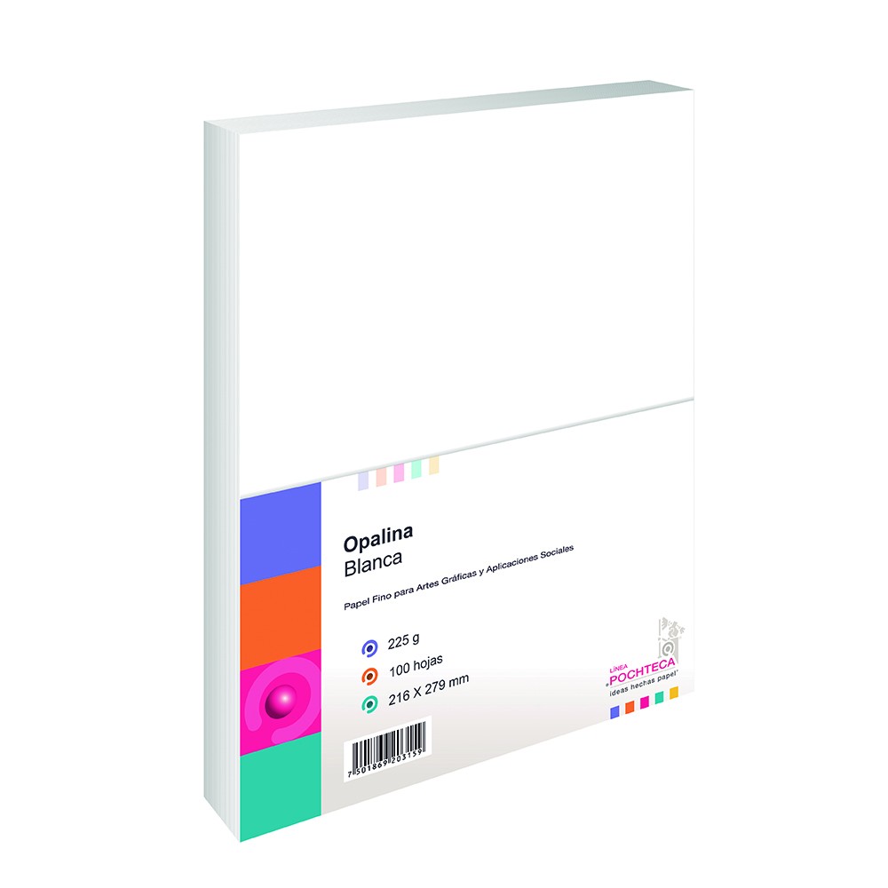 OPALINA PREMIUM BLANCO TAMANO CARTA 100HJS 225GRS - Opalina Premium Carta Blanca 100hjs 225grs