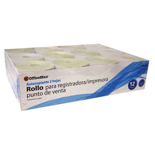 Rollo Officemax Autocopiante 76mm Ancho X 76mm Diámetro 12 Piezas