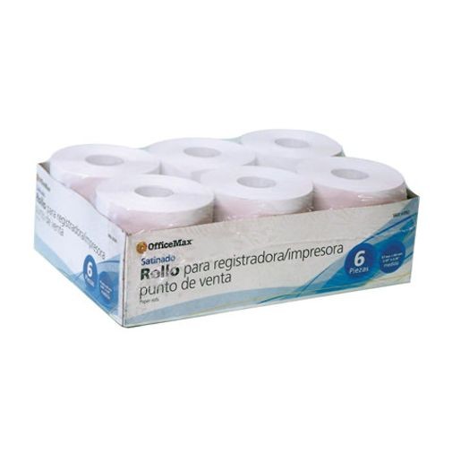 Rollo Officemax Satinado 57mm Ancho X 60mm Diámetro 6 Piezas