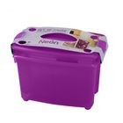 Contenedor plástico León, 2 piezss 23lt morado.