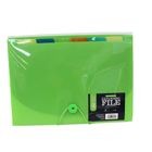 Archivero expandible con 7 dvisiones cerrado con liga