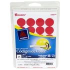 ETIQUETA ADHESIVA CIRCULAR ROJA 3/4 816PZ