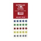 ETIQUETA ESTRELLA METAL COLORES SURTIDOS CHIC0 150PZ