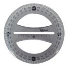 TRANSPORTADOR PROFESIONAL ACRILICO 360, 10CM, HUMO,PZA