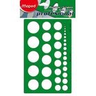 PLANTILLAS PROF, CIRCULOS DE 1 A 35MM,215 X 140MM, PZA