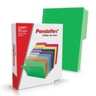 FOLDER VERDE CARTA PENDAFLEX 50PZ DOBLE TONALIDAD