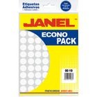 ETIQUETA BLANCA ECONOPACK 13X19 MM 1200PZA/PQTE JANEL