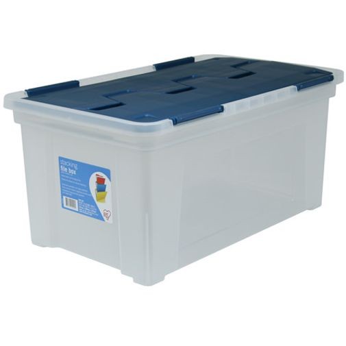 CAJA PLASTICO ARCHIVO TRANSP 35.23X46.36X27.38 CM 49LT
