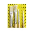 SET DE PINCELES ARTISTICOS Ñ 4 CON 4 PIEZAS DE CERDA BLANCA