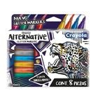 Plumones Crayola Glitter 8 piezas