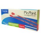 BOLIGRAFO MED ROJO 12PZAS AZOR TRANSPARENTE