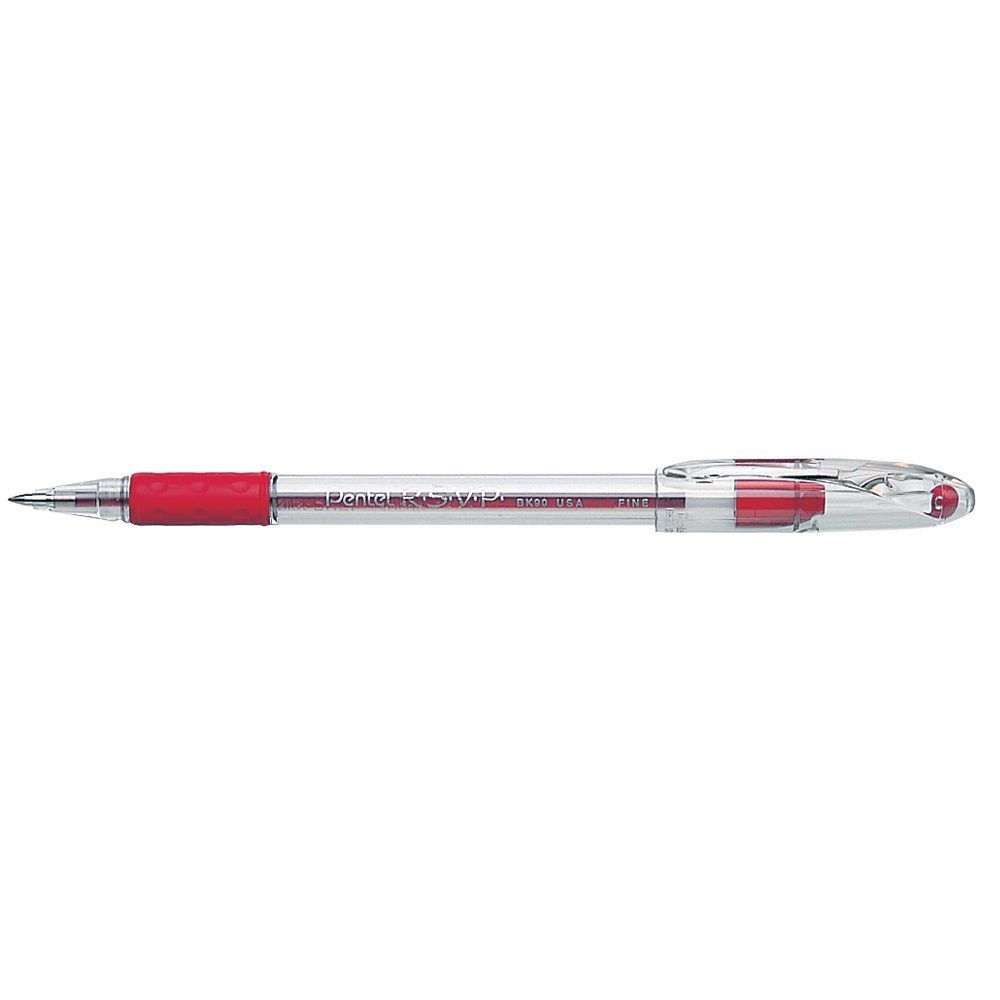 BOLÍGRAFO R.S.V.P. ERGONÓMICO PUNTO FINO ROJO CON 2 PIEZAS
