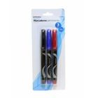 MARCADOR PERMANENTE TINTA COLORES PUNTO FINO 3 PIEZAS OMX