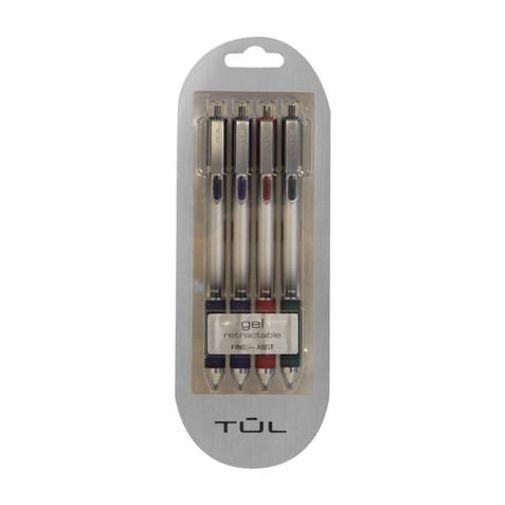 BOLIGRAFO GEL FIN COL 4P TUL - Bolígrafo Tul Gel Fino 4 Piezas