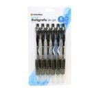BOLIGRAFO RETRACTIL TINTA GEL NEGRA PUNTO MEDIANO 0.7MM 6PZS