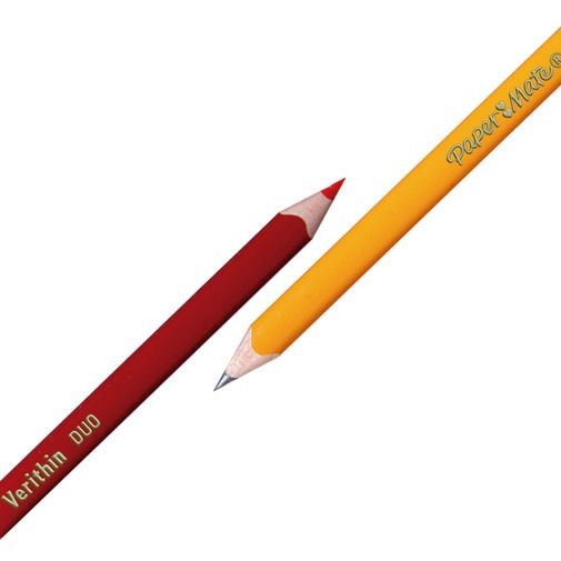 LAPIZ BICOLOR TRIANGULAR DUO GRAFITO Y ROJO 3 PZAS