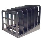 ORGANIZADOR ARCHIVO ESCALONADO NEG 6DIV 19X19X23CM