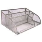ORGANIZADOR MULTISECCION D/ESCRIT PLATA MALLA 25.5X18X10.5CM