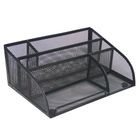 Organizador Multiseccion d/Escrit Negro Malla 25.5x18x10.5cm