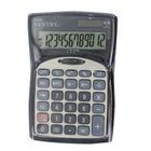 Calculadora Sentry Escritorio 12D con Reloj Negra