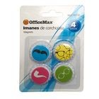 Imanes Officemax diseño corcholata 4 piezas
