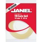 CINTA TRANSPARENTE 18MMX33M PIEZA - Cinta Transparente Janel 18X33 Pieza