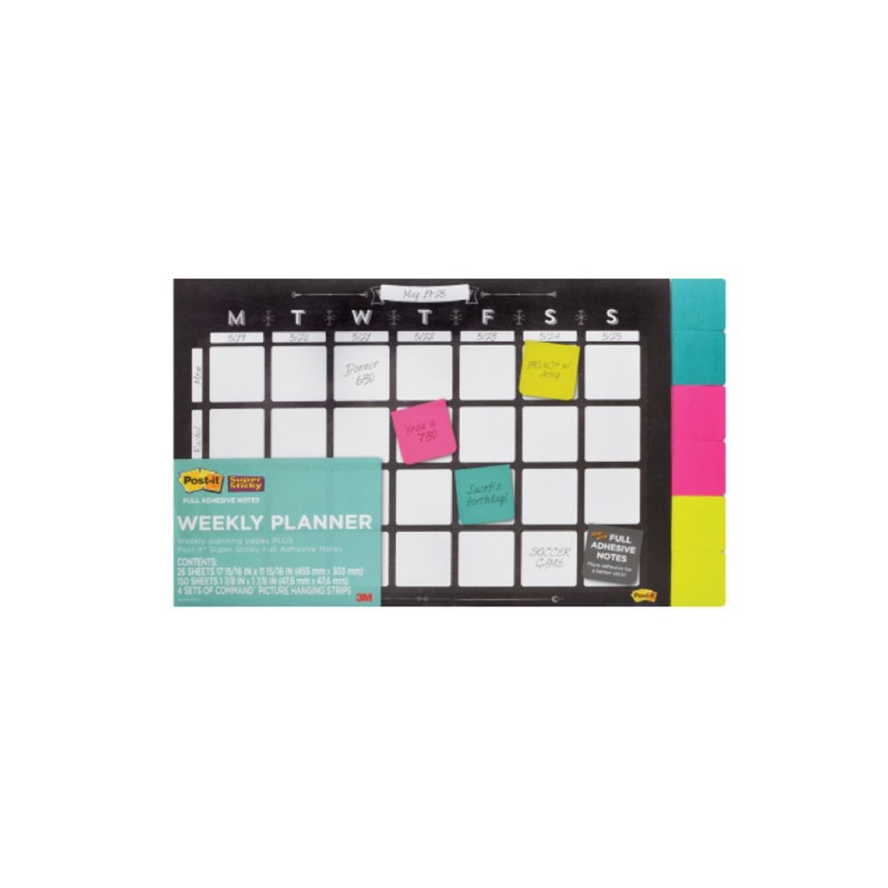 PLANEADOR SEMANAL 45.5CM X30.3CM CON 52 HOJAS Y 300 NOTAS