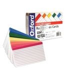 TARJETA 4X6 RAYA DE COLORES PAQUETE CON 100 OXFORD