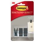 Clips organizadores color gris Command