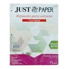 HOJAS PARA CARPETA 75 G CUADRO CHICO JUST PAPER