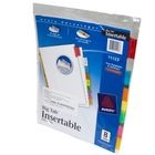 SEPARADOR BLANCO CARTON 8 PESTANAS MULTICOLOR INSERTABLE
